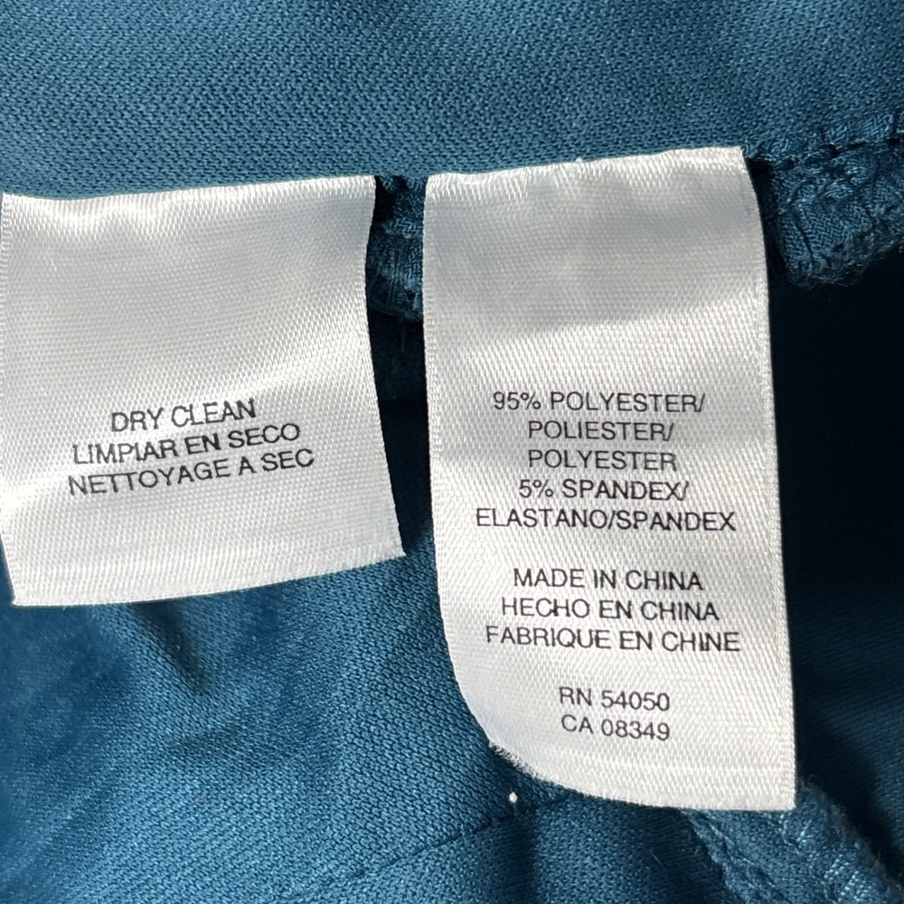 Evan-Picone Teal Blue Halter Wrap V-Neck Midi Dress Womens Size 10 Cocktail - Picture 11 of 11